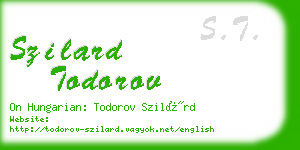 szilard todorov business card